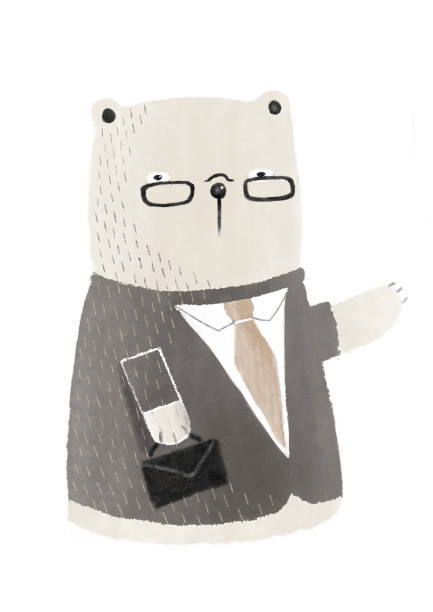 Urban animal office worker, anthropomorphic animal figures in formal suits,illustration Urban animal office worker, anthropomorphic animal figures in formal suits,illustration. slenderman fictional character stock illustrations