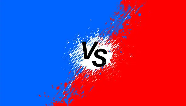 Vector illustration of Abstract grungy VS background