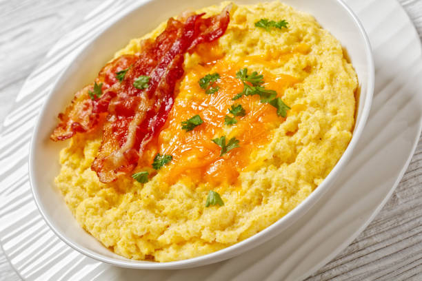 istock Cheddar Cheese Grits Casserole with bacon slices 1506546343