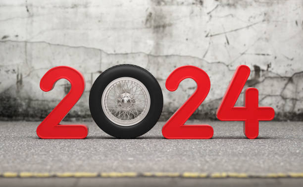 istock New Year 2024 Creative Design Concept with wheel 1506549818
