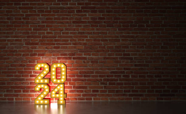 istock New Year 2024 Creative Design Concept with lights 1506550693
