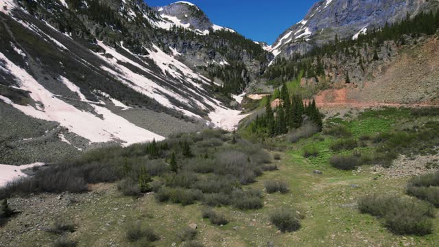 Flying West Through Red Mountain Pass Colorado 4K