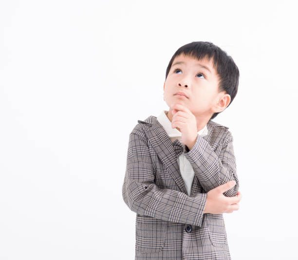 Let me think., child thinking and doubting, making choice