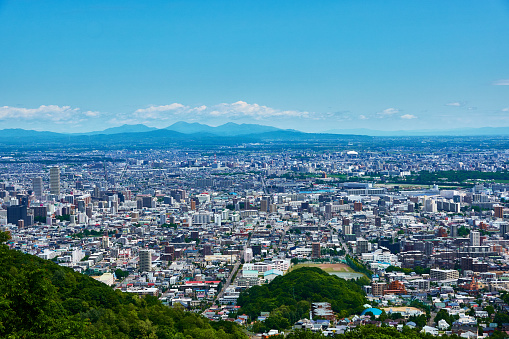 Bright day of Namsan Tower and cityscape of on Seoul, South Korea.