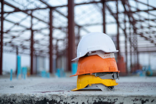 istock Multicolored Safety Construction Worker Hats. Teamwork of the construction team must have quality. Whether it is engineering 1506553426