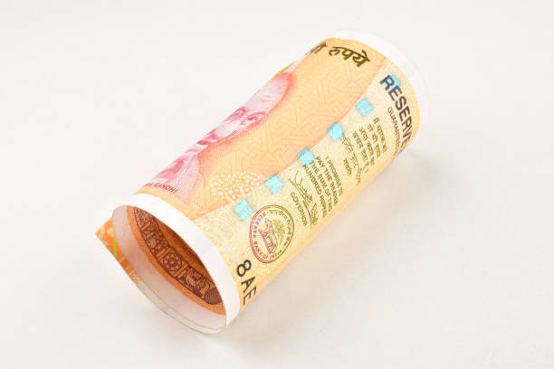 istock Indian rupees note isolated on white background, 200 bank note indian currency 1506561738