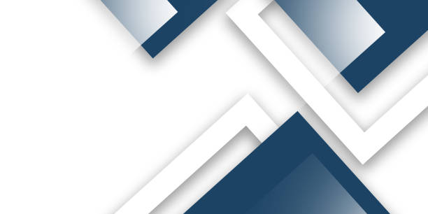 istock Blue white abstract geometric presentation background with rectangle and square shapes 1506583417