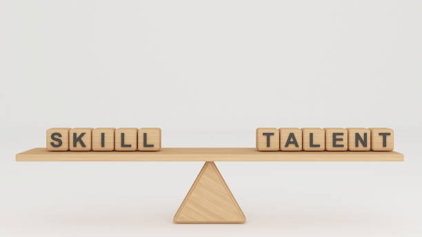 istock Comparison between skill and talent, idea and  concept ,business investment finance,3d rendering 1506592011