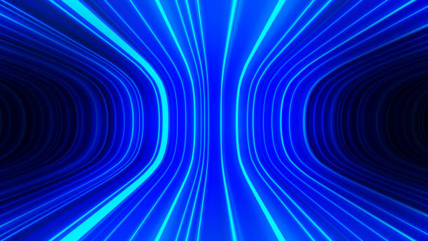 futuristic technology and ethereal traffic lights extremely rapid movement