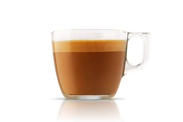 istock Coffee latte in a glass cup isolated on white background 1506638804