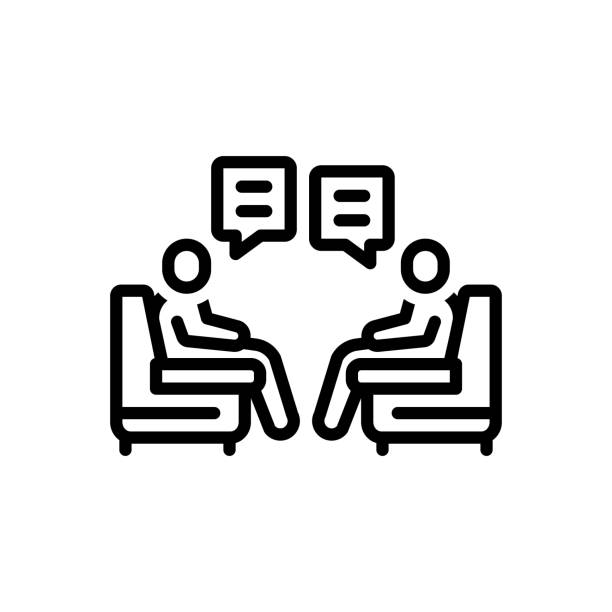 Discussing dissert Icon for discussing, dissert, discuss, debate, conversing, talking, communication, talk through, converse about dissert stock illustrations