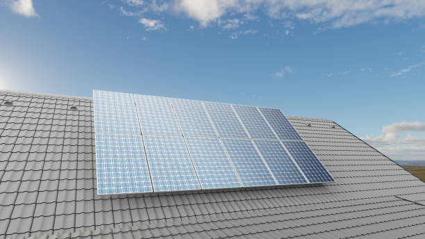 istock solar panels on the roof, 3d rendering of solar panel 1506719601