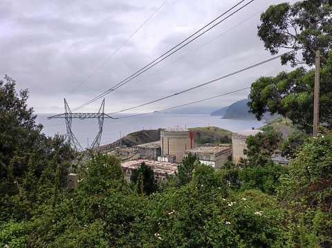 Views of the abandoned Lemoniz nuclear power plant, in Vizcaya, Spain