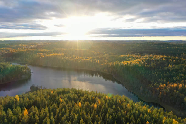 istock Finland lake nature landscape forest wilderness autumn sunset 1506735005