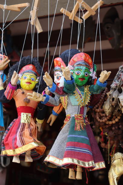 istock Dancing Strings: Vibrant puppets gracefully suspended, crafted hanging puppets 1506753009