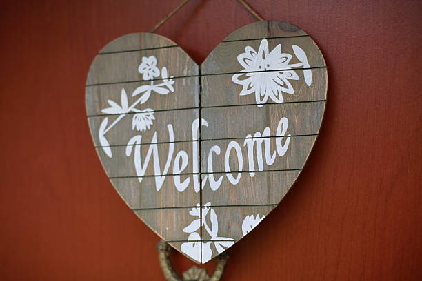 Wooden heart with lettering \