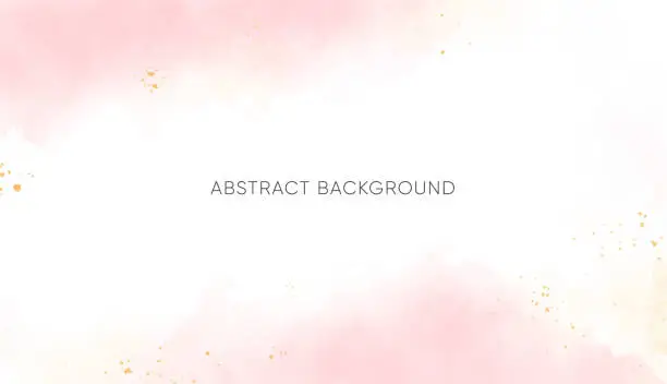 Vector illustration of Abstract horizontal watercolor background. Neutral light colored empty space background illustration