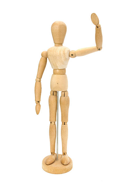 istock Waving wooden artists Mannequin 150683863
