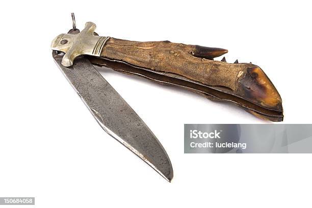 Old Hoof Hunting Knife Stock Photo - Download Image Now - Knife - Weapon, Cut Out, Hunting - Sport