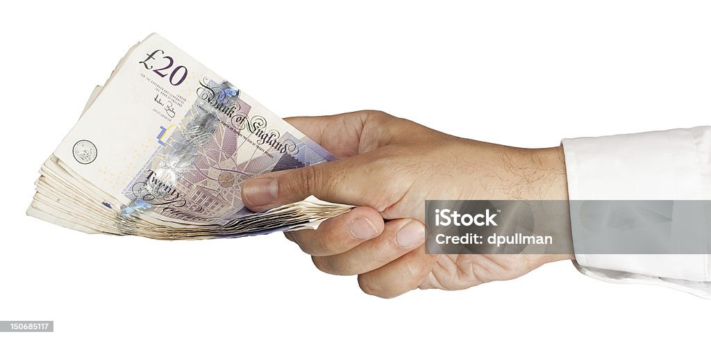 Contanti in mano - Foto stock royalty-free di Valuta britannica