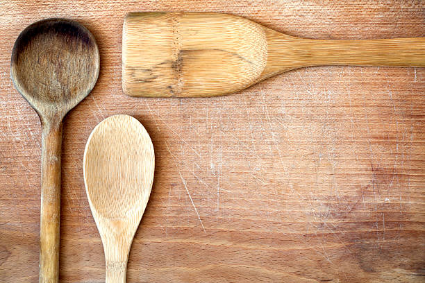 istock Old grunge wooden kitchen desk board 150687380