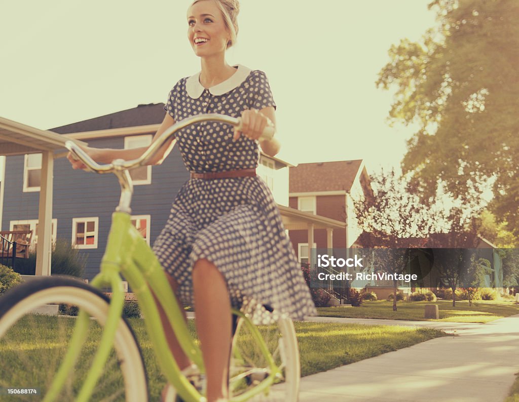 En vélo Vintage - Photo de Style rétro libre de droits