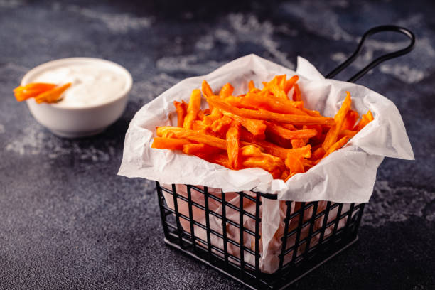 istock Sweet potato fries with blue cheese sauce. 1506884122