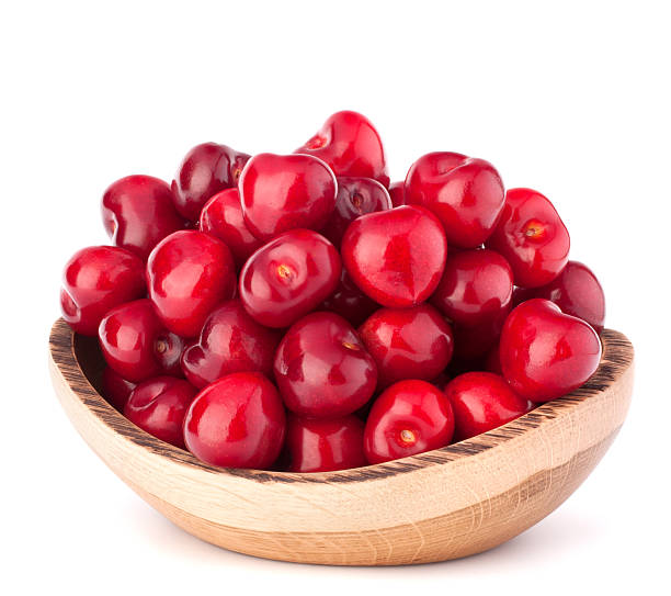 istock cherry berries in wooden bowl 150689885