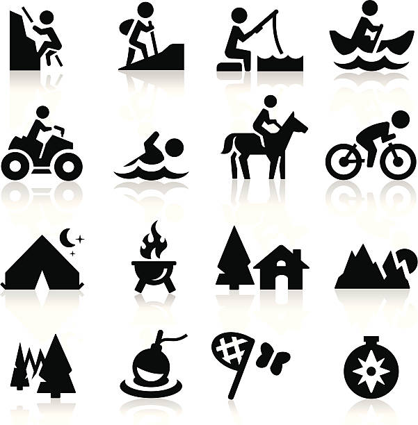 recreation symbole - mounted stock-grafiken, -clipart, -cartoons und -symbole