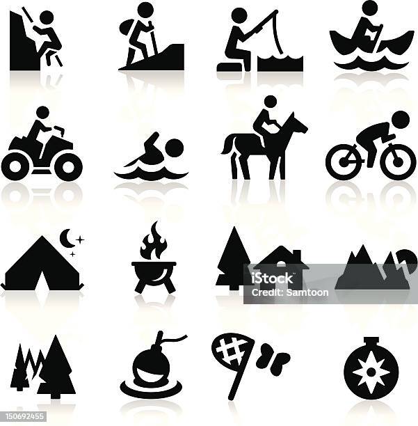 Recreation Icons Stock Illustration - Download Image Now - Icon Symbol, Horseback Riding, Riding