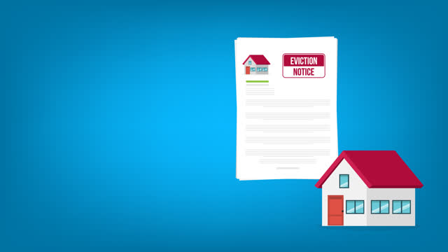 House with an eviction notice document