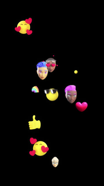 Animated reactions and emojis during a live stream, with alpha channel