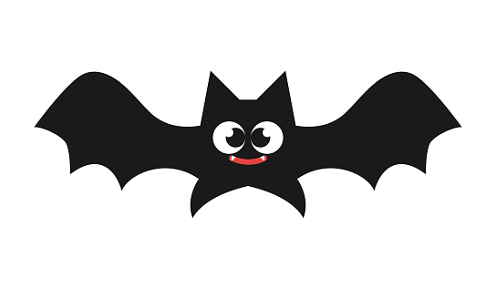 Cartoon bat flat design elements, Vector.