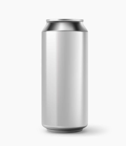 istock Aluminium 500 ml beer can mockup isolated on white background. 3d vector illustration 1507145512