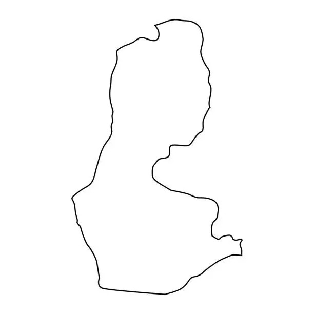 Vector illustration of Batman province map, administrative divisions of Turkey. Vector illustration.