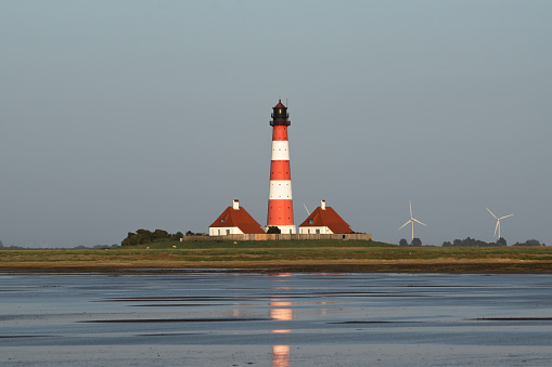 Sankt Peter Ording, Westenhoefer Lighthouse, North Sea, Schleswig-Holstein, Germany