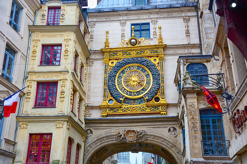 Eastern Facade of Zytglogge with the Astronomical Clock - Medieval Tower Clock - Bern, Switzerland