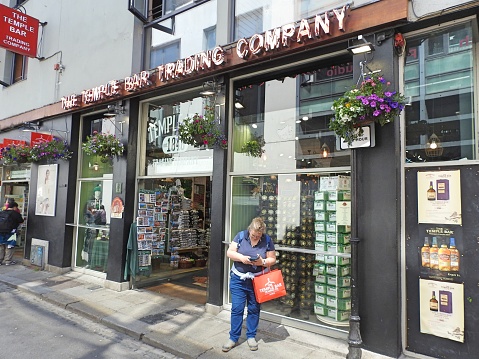 29th May 2023, Dublin, Ireland. The Temple Bar Trading Company shop in Temple Bar.