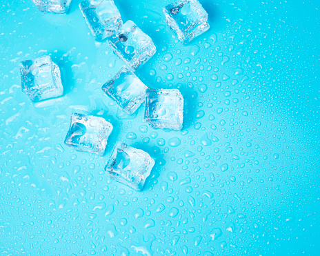 Ice cube. Digitally generated image.