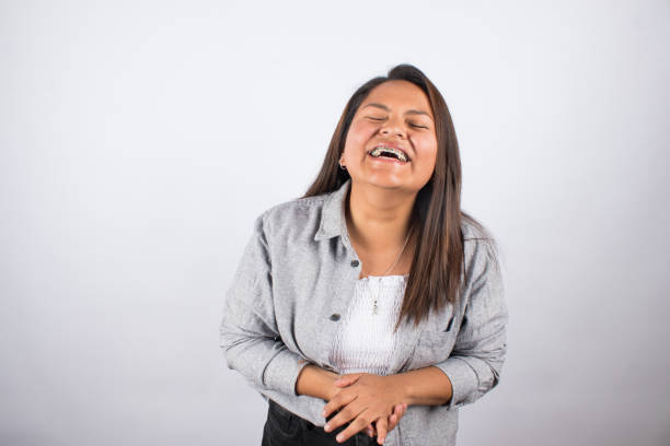 istock woman smiling and enjoying herself. 1507230965