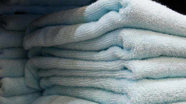 istock Close-up of terry cloth bath towels 1507246021