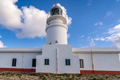 View of Cavallerie Lighthouse. Menorca, Spain