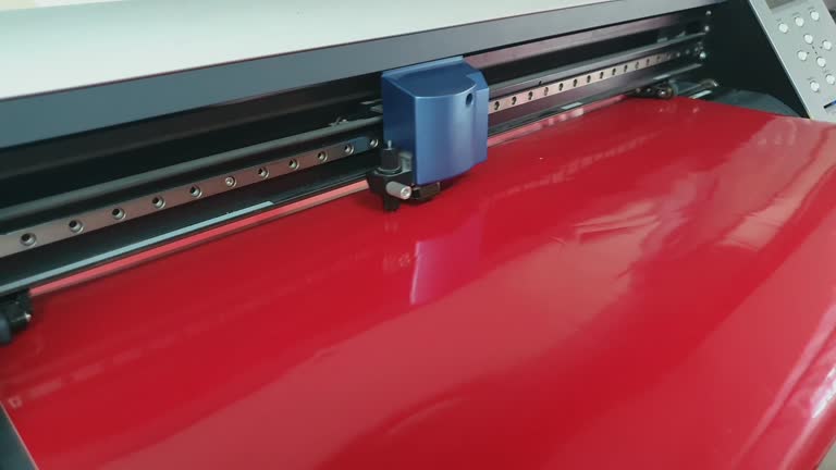 Red Plotter 270+ Cutting Plotter Stock Videos and Royalty-Free Footage - iStock