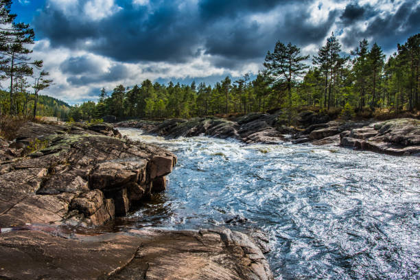 istock Mountain river stream valley landscape. River creek in mountains 1507344180