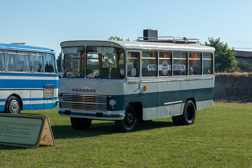 Brestovitsa, Bulgaria - July 01, 2023: Second gathering of retro buses