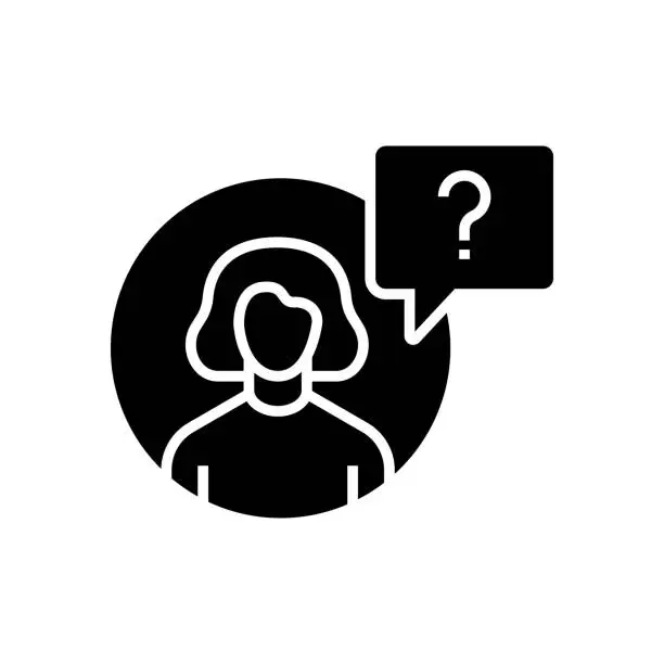Vector illustration of FAQ Icon Solid Style. Vector Icon Design Element for Web Page, Mobile App, UI, UX Design