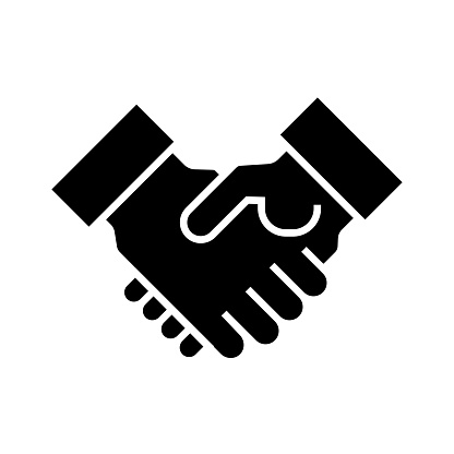Handshake Icon Solid Style. Vector Icon Design Element for Web Page, Mobile App, UI, UX Design