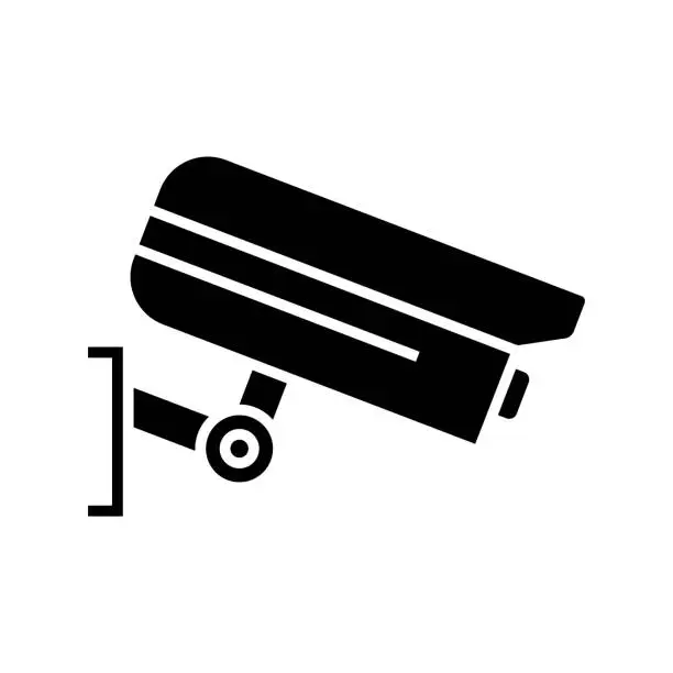 Vector illustration of Security Camera Icon Solid Style. Vector Icon Design Element for Web Page, Mobile App, UI, UX Design