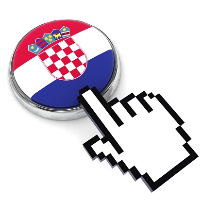 Croatia flag button