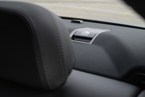 ISOFIX top anchor point inside a modern vehicle.